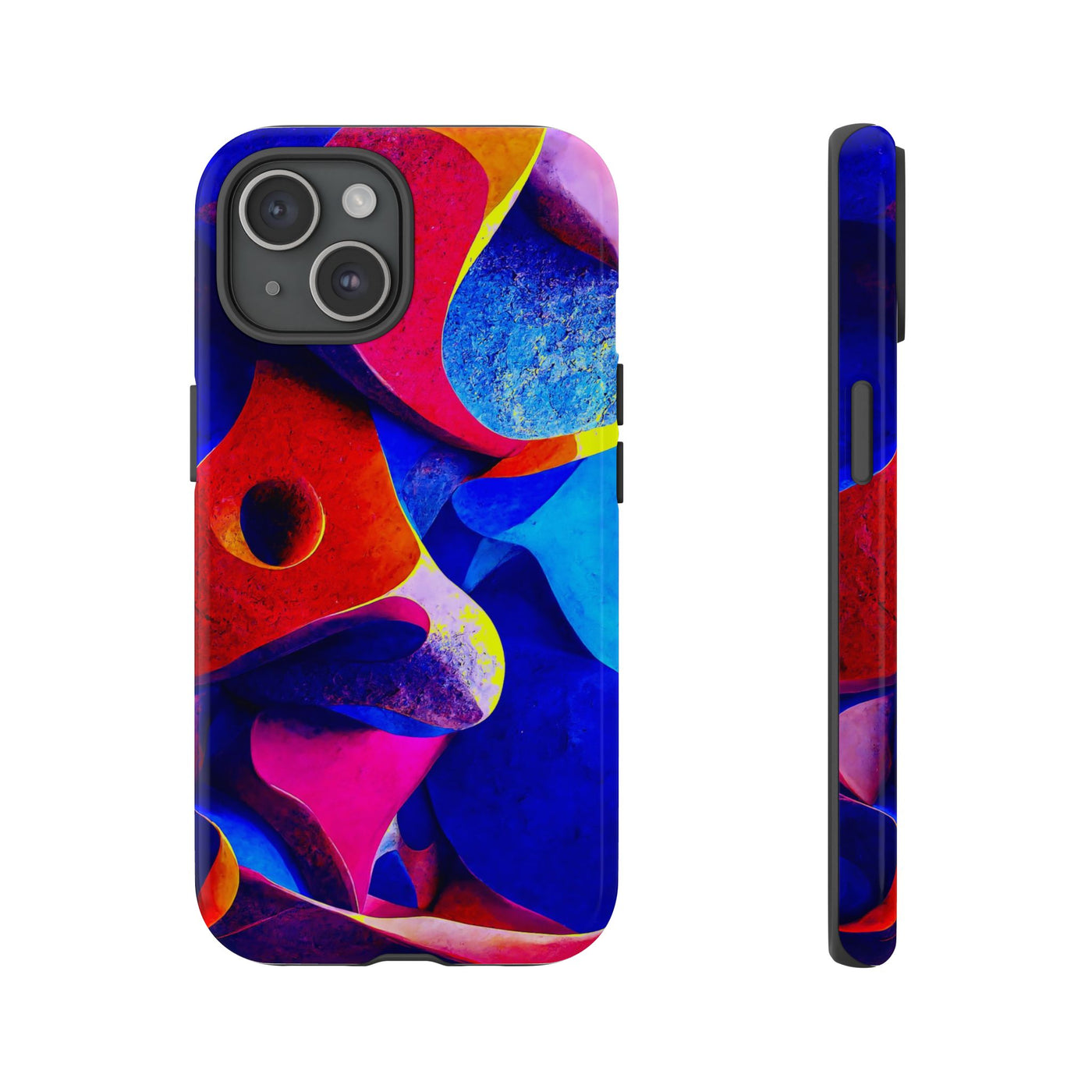 Impact Resistant, Abstract Shapes, Cute Phone Cases for Samsung S24, S23, S22, S21, IPhone 15 pro Iphone 14 pro Iphone 13 IPhone 12 Iphone 11