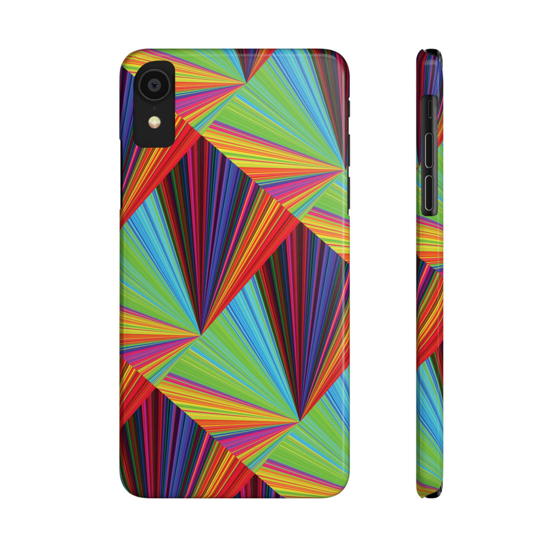 Slim Triangle Kaleidoscope Colors Gift for Her Cute Phone Cases for Iphone 16 Case | iPhone 15 Case | iPhone 15 Pro Max Case, Iphone 14, Iphone 14 Pro Max, Iphone 13, 12, 11, 10, 8,7 - Studio40ParkLane