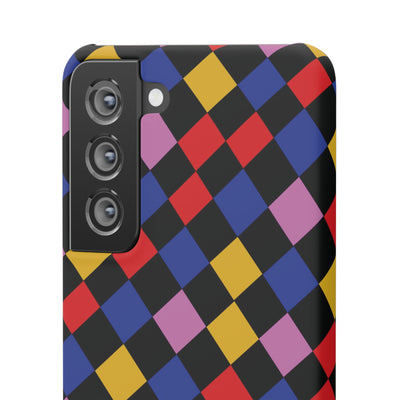 Colorful Checkerboard Cute Phone Case - Sleek Snap - for iPhone 16 15 14 13 12 11 Max Pro Plus Samsung Galaxy S24 S23 S22 S21 S20 Plus Ultra - Studio40ParkLane