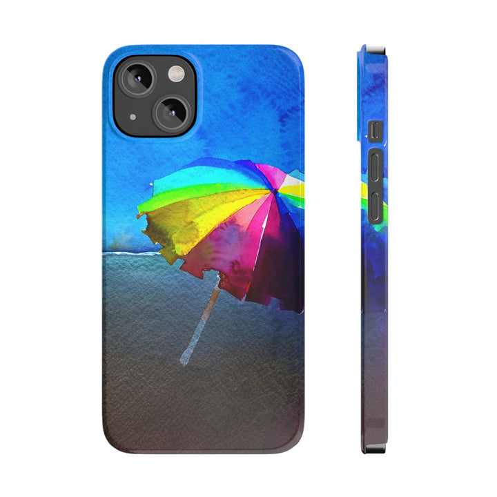 Slim Cute Phone Cases for Iphone - | iPhone 15 Case | iPhone 15 Pro Max Case, Iphone 14 Case, Iphone 14 Pro Max, Iphone 13, Summer Beach Umbrella - Studio40ParkLane