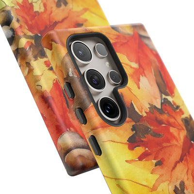 Impact Resistant, Fall Leaves, Cute Phone Cases for Samsung S24, S23, S22, S21, IPhone 15 pro Iphone 14 pro Iphone 13 IPhone 12 Iphone 11