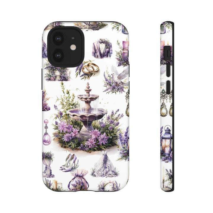Impact Resistant, Lavender Wedding, Cute Phone Cases for Samsung S24, S23, S22, S21, IPhone 15 pro Iphone 14 pro Iphone 13 IPhone 12 Iphone 11 - Studio40ParkLane