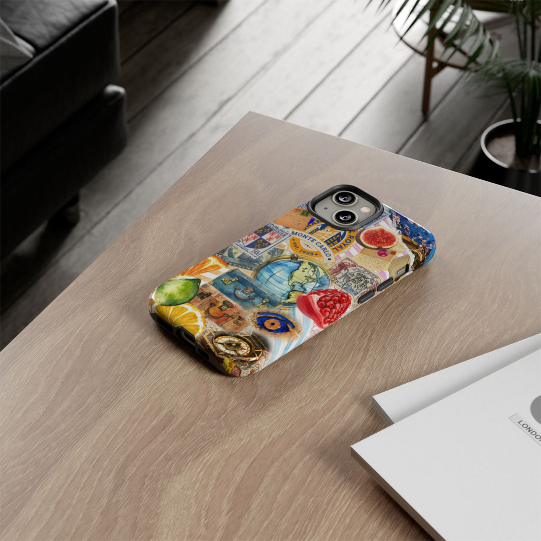 Cute European Summer Collage Phone Case, for IPhone 16 Case | Iphone 15, Iphone 14, IPhone 13 Case, 11 8 7, Samsung Galaxy S24, S23, S22, S21 Extra Protective - Studio40ParkLane