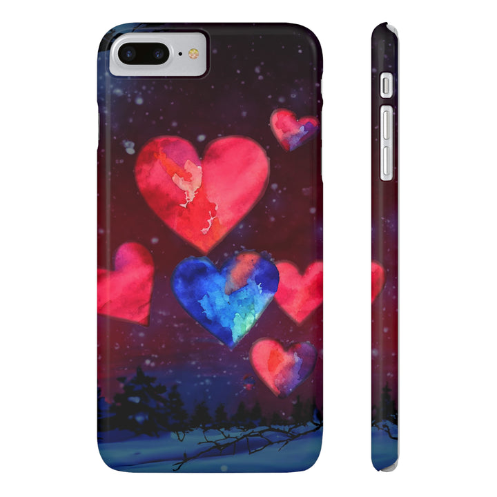 Slim Cute Phone Cases for Iphones - | iPhone 15 Case | iPhone 15 Pro Max Case, Iphone 14 Case, Iphone 14 Pro Max, Iphone 13, Night Sky Hearts Love - Studio40ParkLane