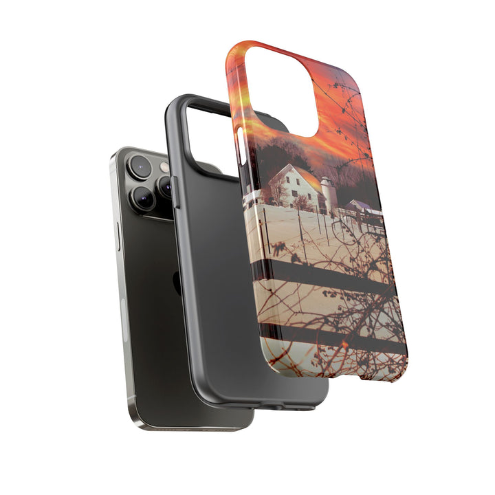 Impact Resistant, Winter Sunset Cute Phone Cases for Samsung S24, S23, S22, S21, IPhone 15 pro Iphone 14 pro Iphone 13 IPhone 12 Iphone 11 - Studio40ParkLane