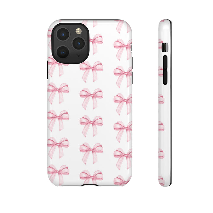 Pink Bows Cute Phone Case, for IPhone 16 Pro Max | Iphone 15, Iphone 14, IPhone 13 Case, 11 8 7, Samsung Galaxy S24, S23, S22, S21, 2 Layer Protection - Studio40ParkLane