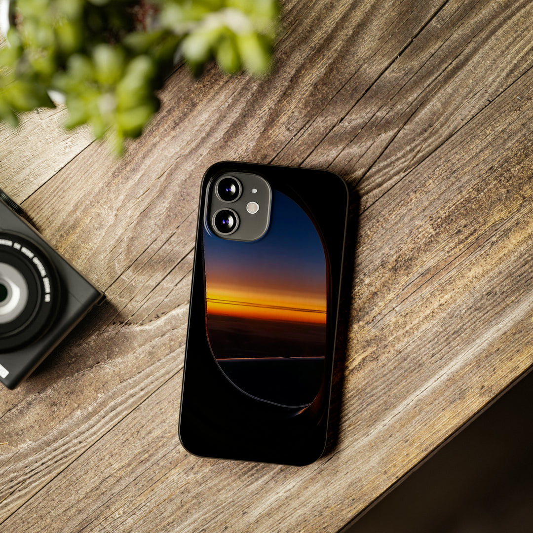 Slim Cute Phone Cases for Iphone - | iPhone 15 Case | iPhone 15 Pro Max Case, Iphone 14 Case, Iphone 14 Pro Max, Iphone 13, Airplane Window Sunset - Studio40ParkLane