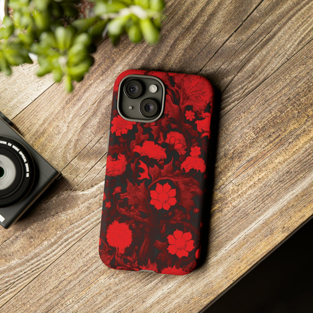 Cool Phone Case | Red Flowers, For iPhone 15 Case | iPhone 15 Pro Case, Iphone 14 Case, Iphone 14 Pro Max Case, Protective Iphone Case - Studio40ParkLane