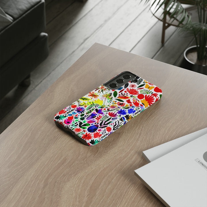 Impact Resistant, Colored Flowers, Cute Phone Cases for Samsung S24, S23, S22, S21, IPhone 15 pro Iphone 14 pro Iphone 13 IPhone 12 Iphone 11 - Studio40ParkLane