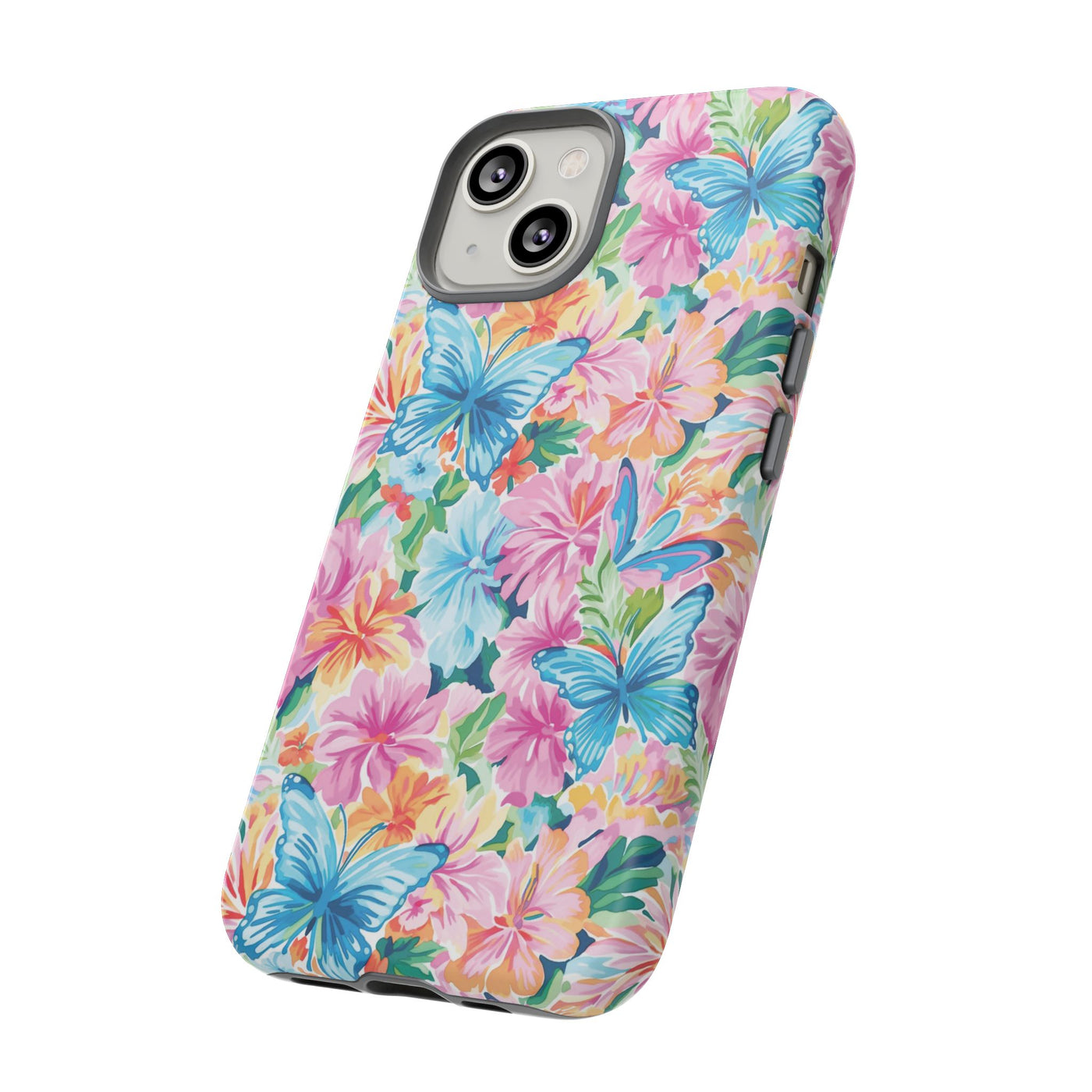 Premium Tough Butterflies Flowers Cute Phone Cases for Samsung S24, S23, S22, S21, S20, Plus and Ultra, Iphone 16 Pro Max,15, 14, 13, 12, 11, 10