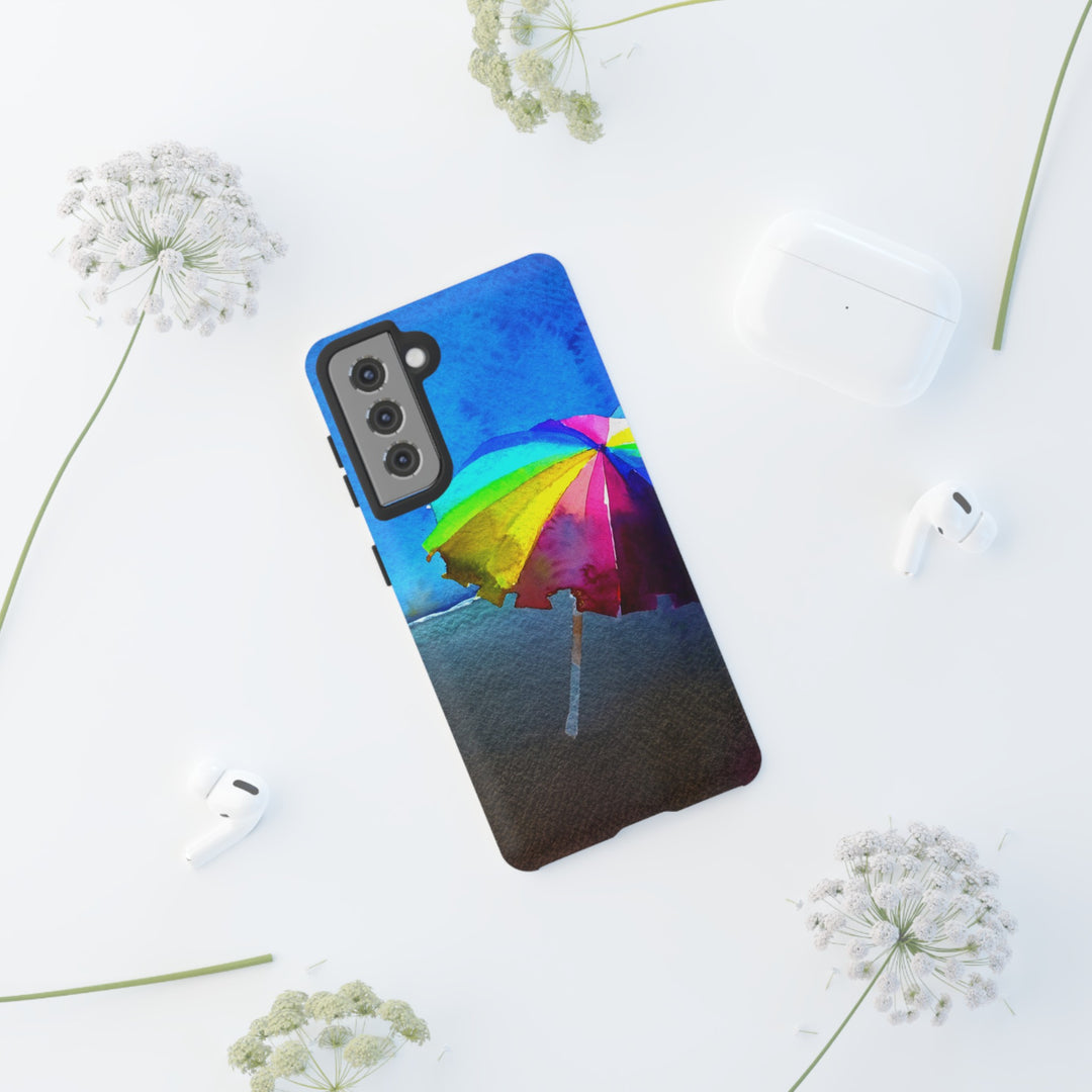 Cute Samsung Case | Cool Iphone Case | Summer Colorful Beach Parasol, Samsung S24, S23, S22, S21, IPhone 15 Case | Iphone 14 Case, Iphone 13 Case - Studio40ParkLane
