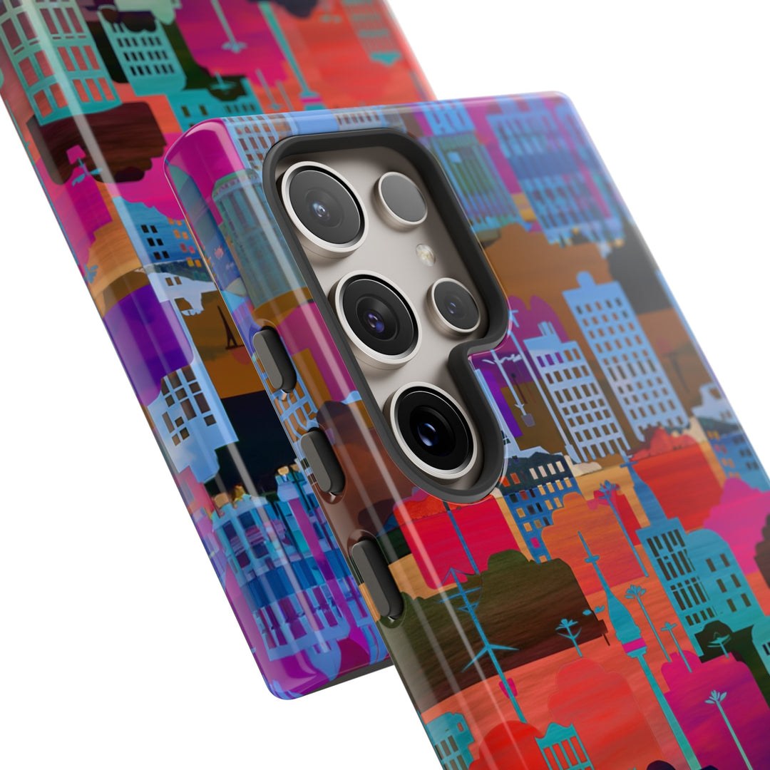 Cute Samsung Case | Cool Iphone Case | Summer City Skyline, Samsung S24, S23, S22, S21, IPhone 15 Case | Iphone 14 Case, Iphone 13 Case - Studio40ParkLane