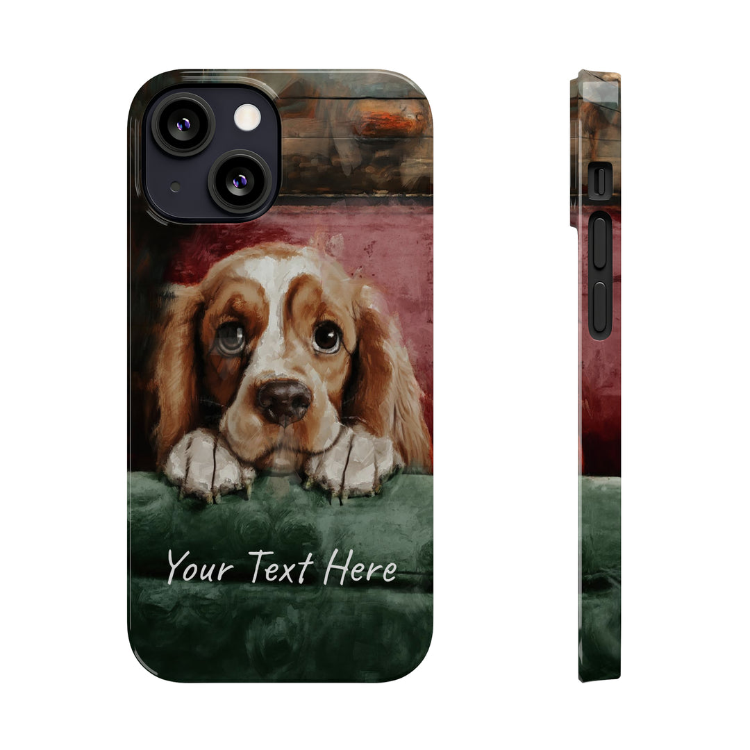 Slim Personalized Cute iPhone Cases - | iPhone 15 Case | iPhone 15 Pro Max Case, Iphone 14 Case, Iphone 14 Pro Max, Iphone 13, Cocker Spaniel Dog - Studio40ParkLane
