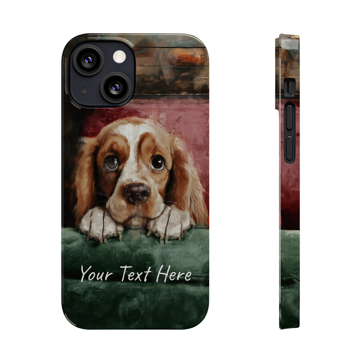 Slim Personalized Cute iPhone Cases - | iPhone 15 Case | iPhone 15 Pro Max Case, Iphone 14 Case, Iphone 14 Pro Max, Iphone 13, Cocker Spaniel Dog - Studio40ParkLane
