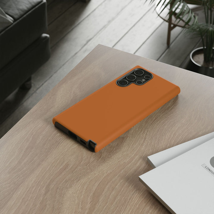 Premium Tough Rusty Brown Orange Gift for Her Cute Phone Cases for Samsung S25 S24, S23, S22, S21, Iphone, 16, 15, 14, 13 Pro Max Ultra - Studio40ParkLane