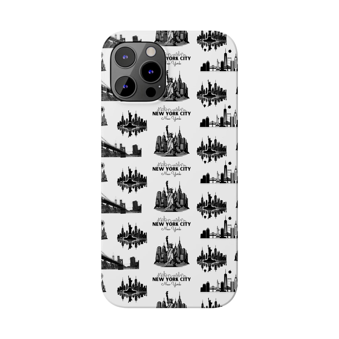 Slim New York Skyline Collage Coquette Gift for Her Cute Phone Cases for Iphone 16 Pro Max | iPhone 15 Case | iPhone 15 Pro Max Case, Iphone 14, Iphone 14 Pro Max, Iphone 13 12 11 8 7 - Studio40ParkLane