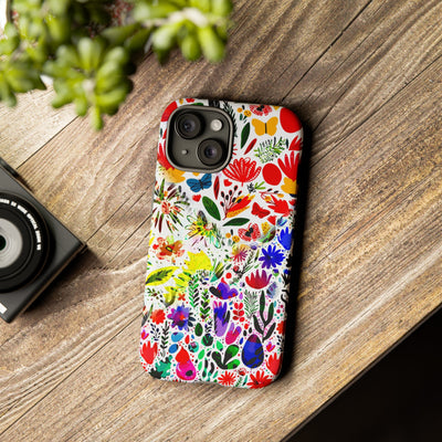 Impact Resistant, Colored Flowers, Cute Phone Cases for Samsung S24, S23, S22, S21, IPhone 15 pro Iphone 14 pro Iphone 13 IPhone 12 Iphone 11