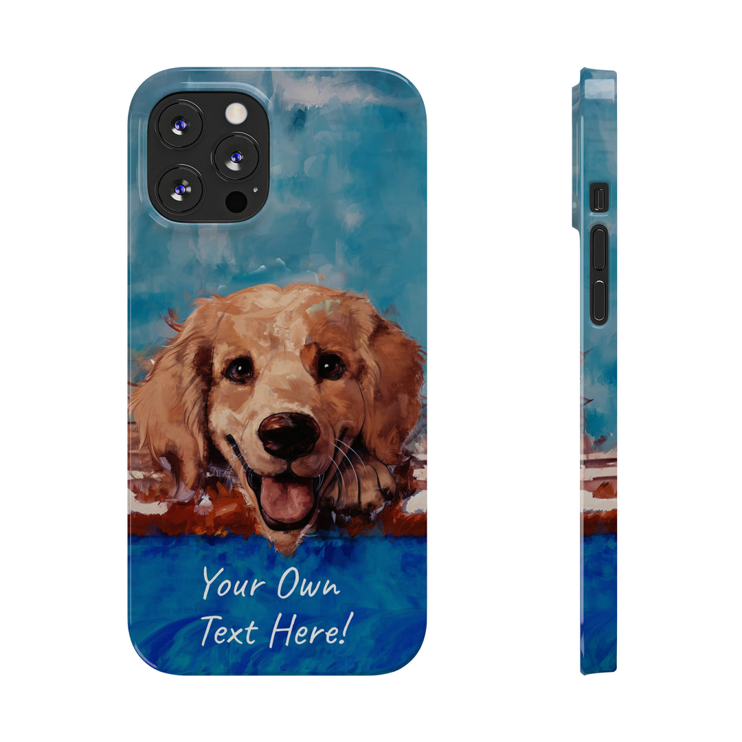 Slim Personalized Cute iPhone Cases - | iPhone 15 Case | iPhone 15 Pro Max Case, Iphone 14 Case, Iphone 14 Pro Max, Iphone 13, Golden Retriever Dog - Studio40ParkLane