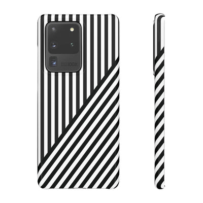 Aesthetic Black White Stripes Cute Phone Case Sleek Snap - For iPhone 17 Pro Max iPhone 16 Pro iPhone 15 Iphone 14 Plus 13 Pro 12 11 10 Gift - Studio40ParkLane