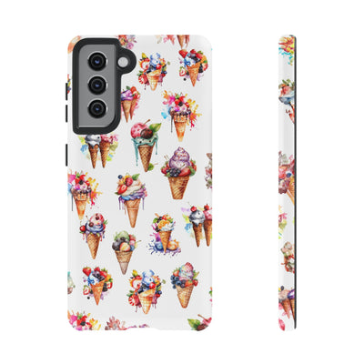 Impact Resistant, Summer Icecream, Cute Phone Cases for Samsung S24, S23, S22, S21, IPhone 15 pro, Iphone 14 pro, Iphone 13 IPhone 12, Iphone 11