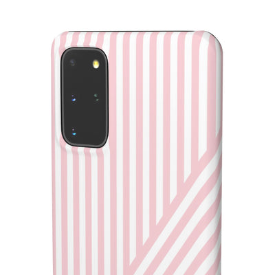 Aesthetic Sweet Pink Stripes Cute Phone Case Sleek Snap - For iPhone 17 Pro Max iPhone 16 Pro iPhone 15 Iphone 14 Plus 13 Pro 12 11 10 Gift