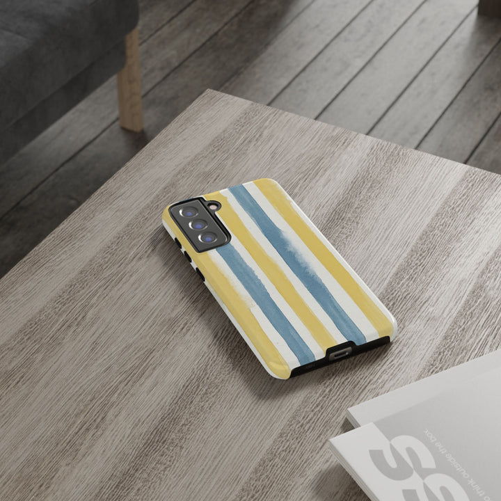 Tough Cute Yellow Stripes Phone Case, for IPhone 17 Pro Max | Iphone 17 Air, Iphone 16, IPhone 15, 14 13 12, Samsung Galaxy S26, S25, S24, S23 - Studio40ParkLane