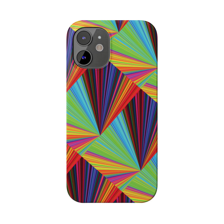 Slim Triangle Kaleidoscope Colors Gift for Her Cute Phone Cases for Iphone 16 Case | iPhone 15 Case | iPhone 15 Pro Max Case, Iphone 14, Iphone 14 Pro Max, Iphone 13, 12, 11, 10, 8,7 - Studio40ParkLane