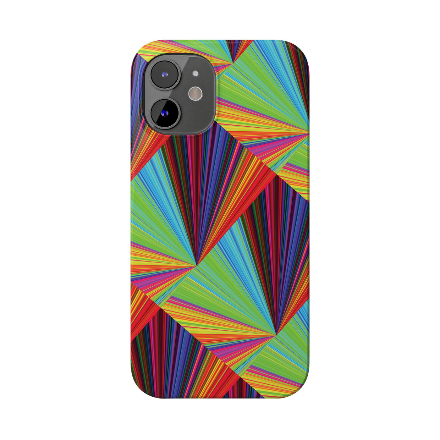 Slim Triangle Kaleidoscope Colors Gift for Her Cute Phone Cases for Iphone 16 Case | iPhone 15 Case | iPhone 15 Pro Max Case, Iphone 14, Iphone 14 Pro Max, Iphone 13, 12, 11, 10, 8,7