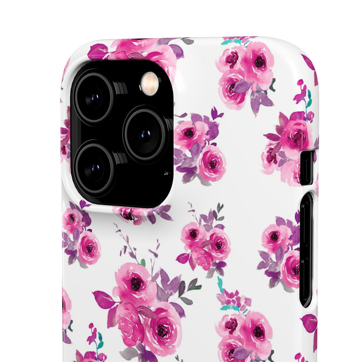Sleek Snap Flowers Gift for Her Cute Phone Case for iPhone 16 15 14 13 12 11 X Xs Max Xr Pro Plus Samsung Galaxy S24 S23 S22 S21 S20 Ultra