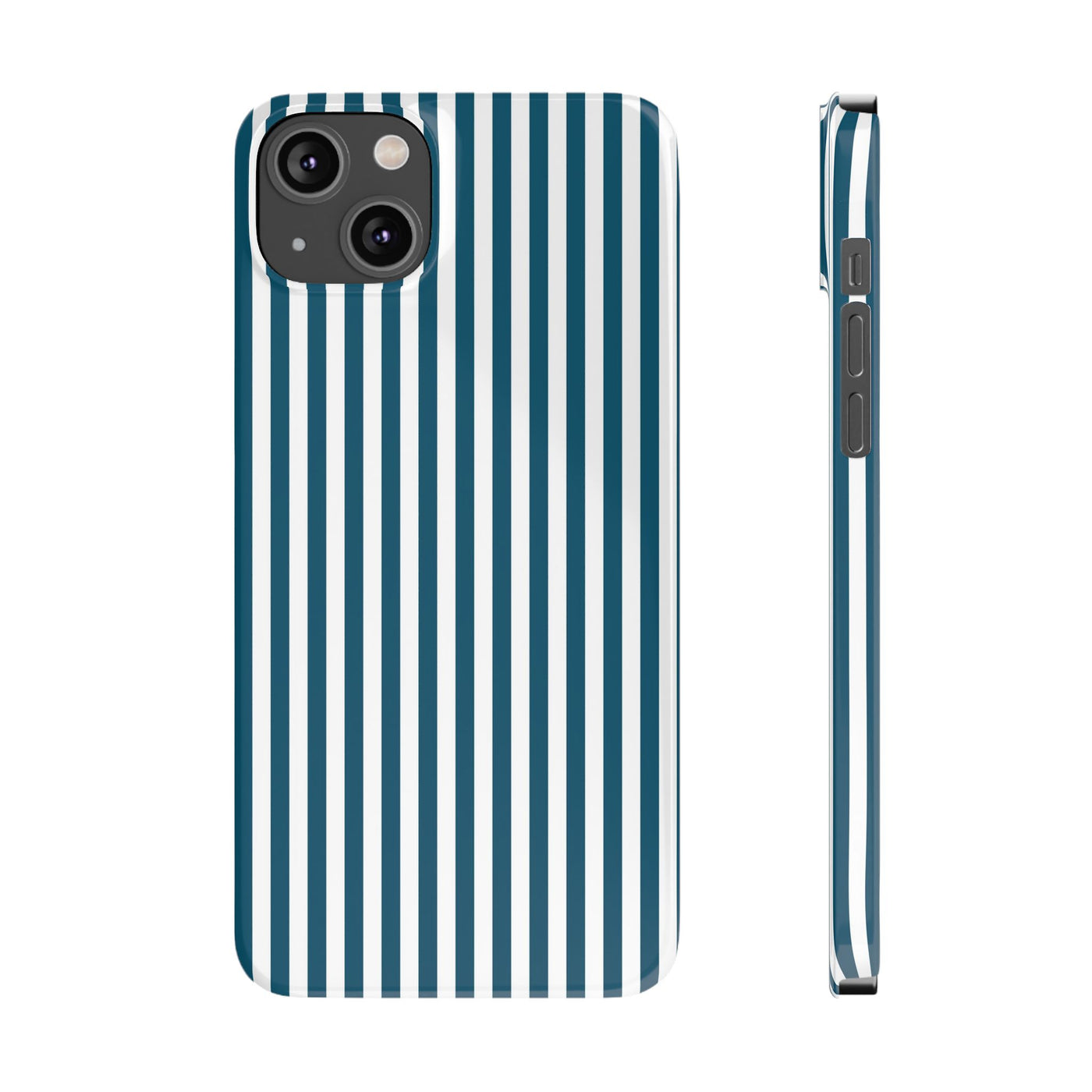 Slim Teal Blue Striped Cute Phone Case for Iphone 16 - | iPhone 15 Pro Max Case | iPhone 14 Case Iphone 13 12 11 10 9 8 7 X XS Gift for Her - Studio40ParkLane