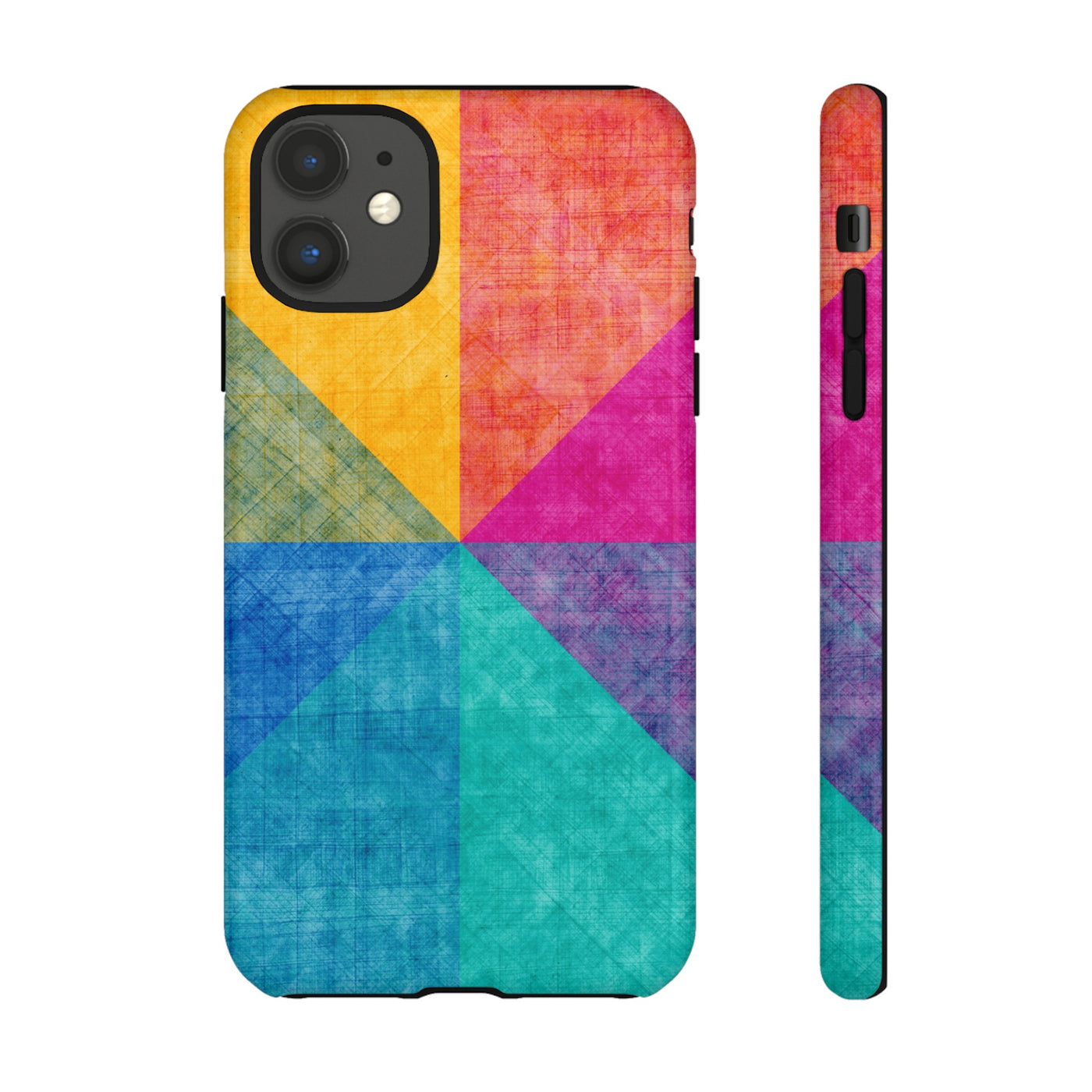 Impact Resistant, Colored Shapes, Cute Phone Cases for Samsung S24, S23, S22, S21, IPhone 15 pro Iphone 14 pro Iphone 13 IPhone 12 Iphone 11