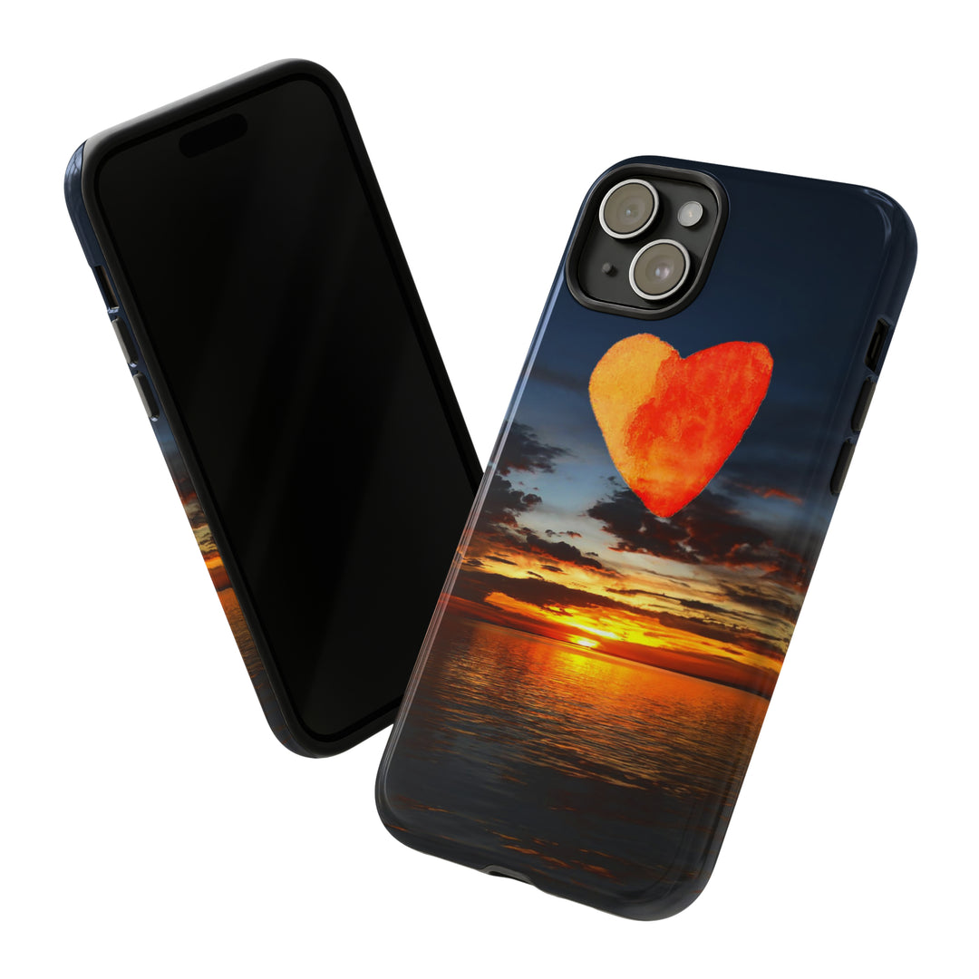 Cute IPhone Case | Rising Heart Love Sunset, iPhone 15 Case | iPhone 15 Pro Case, Iphone 14 Case, Iphone 14 Pro Max Case - Studio40ParkLane