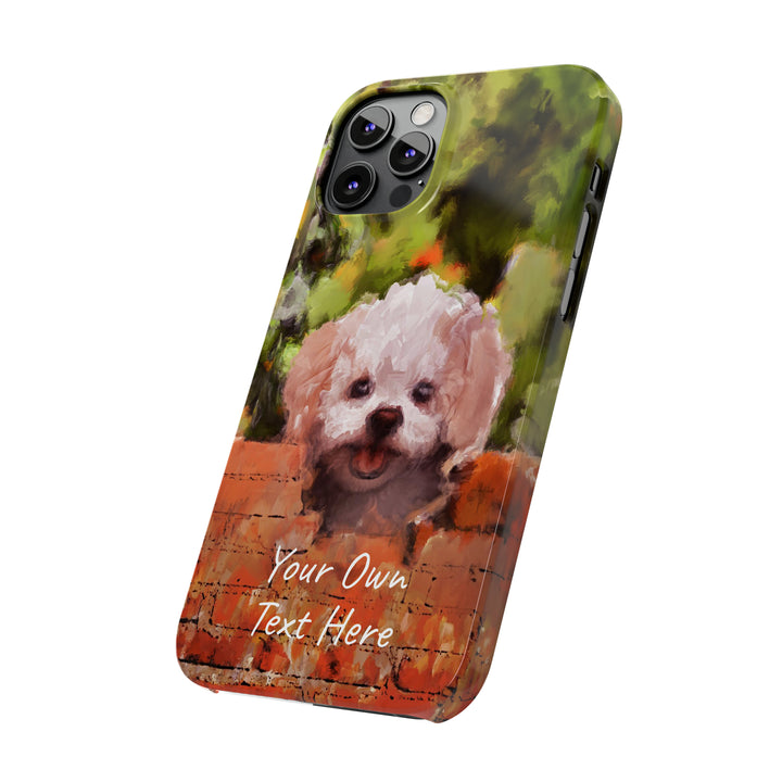 Slim Personalized Cute iPhone Cases - | iPhone 15 Case | iPhone 15 Pro Max Case, Iphone 14 Case, Iphone 14 Pro Max, Iphone 13, Bichon Frise Dog - Studio40ParkLane