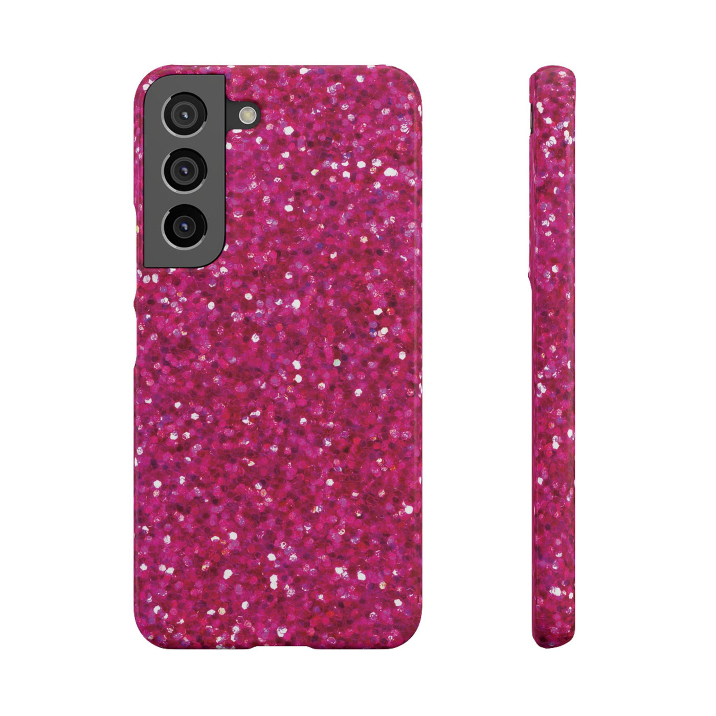 Snap Non-Glitter Muted Pink Play on "Faux" Glitter Effect Cute Phone Cases for Samsung and Iphone, 16, 15, 14, S24, S23, S22, S21, S20, Plus and Ultra