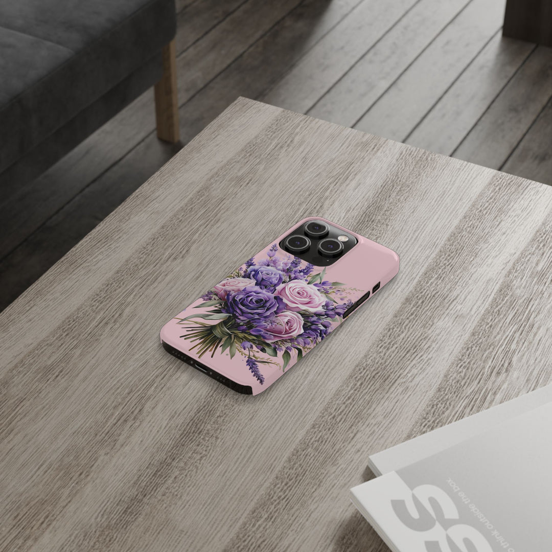 Slim Lavender Bouquet Flowers Cute Phone Cases for Iphone 16 Pro Max | iPhone 15 Case | iPhone 15 Pro Max Case, Iphone 14, Iphone 14 Pro Max, Iphone 13 12 11 8 7 - Studio40ParkLane