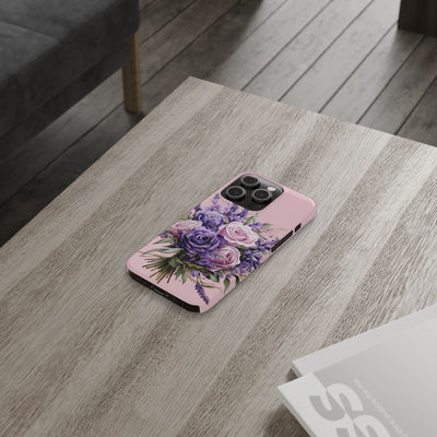 Slim Lavender Bouquet Flowers Cute Phone Cases for Iphone 16 Pro Max | iPhone 15 Case | iPhone 15 Pro Max Case, Iphone 14, Iphone 14 Pro Max, Iphone 13 12 11 8 7