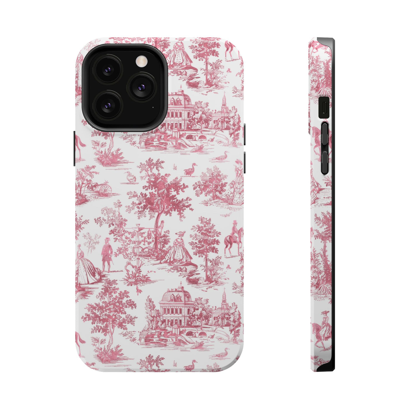 French Pink Toile Magsafe Cute Phone Case for Iphone Gift for Her,  | iPhone 15 Case | iPhone 15 Pro Max Case, Iphone 14, Iphone 14 Pro Max, Iphone 13, Iphone 16