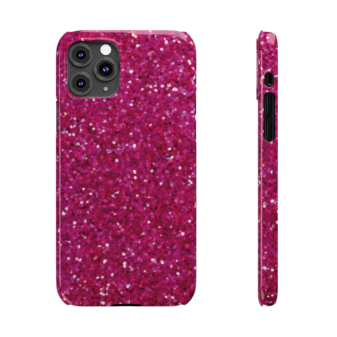 Slim Muted Pink Faux Play on Glitter Effect Cute Phone Cases for Iphone 16 Pro Max | iPhone 15 Case | iPhone 15 Pro Max Case, Iphone 14, Iphone 14 Pro Max, Iphone 13 12 11 8 7