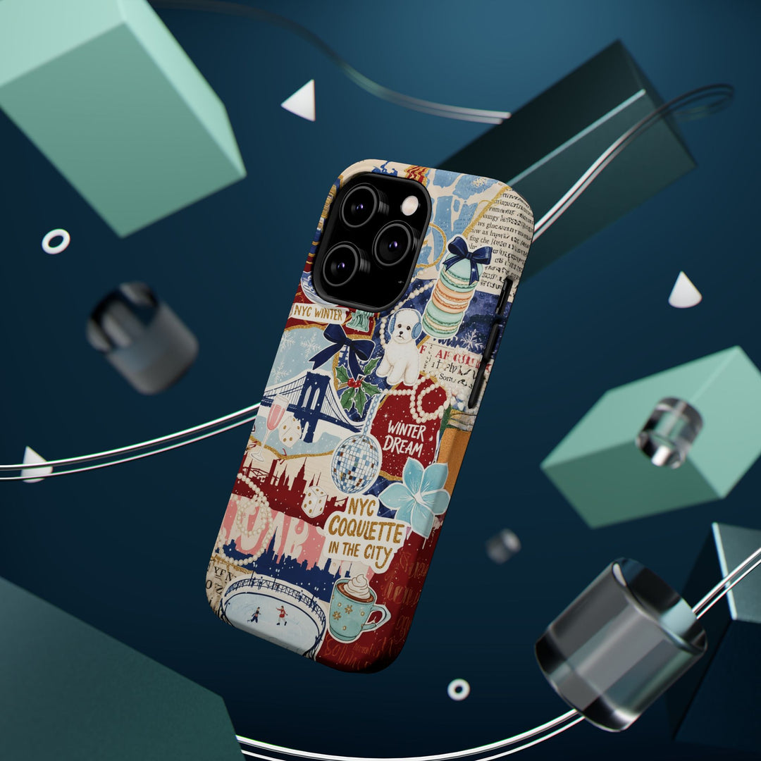 New York Winter Coquette Collage Tough Magsafe Cute Phone Cases for Iphone | iPhone 17 Pro Max Case, Iphone 16, Iphone 15 14 13 12 11 10 9