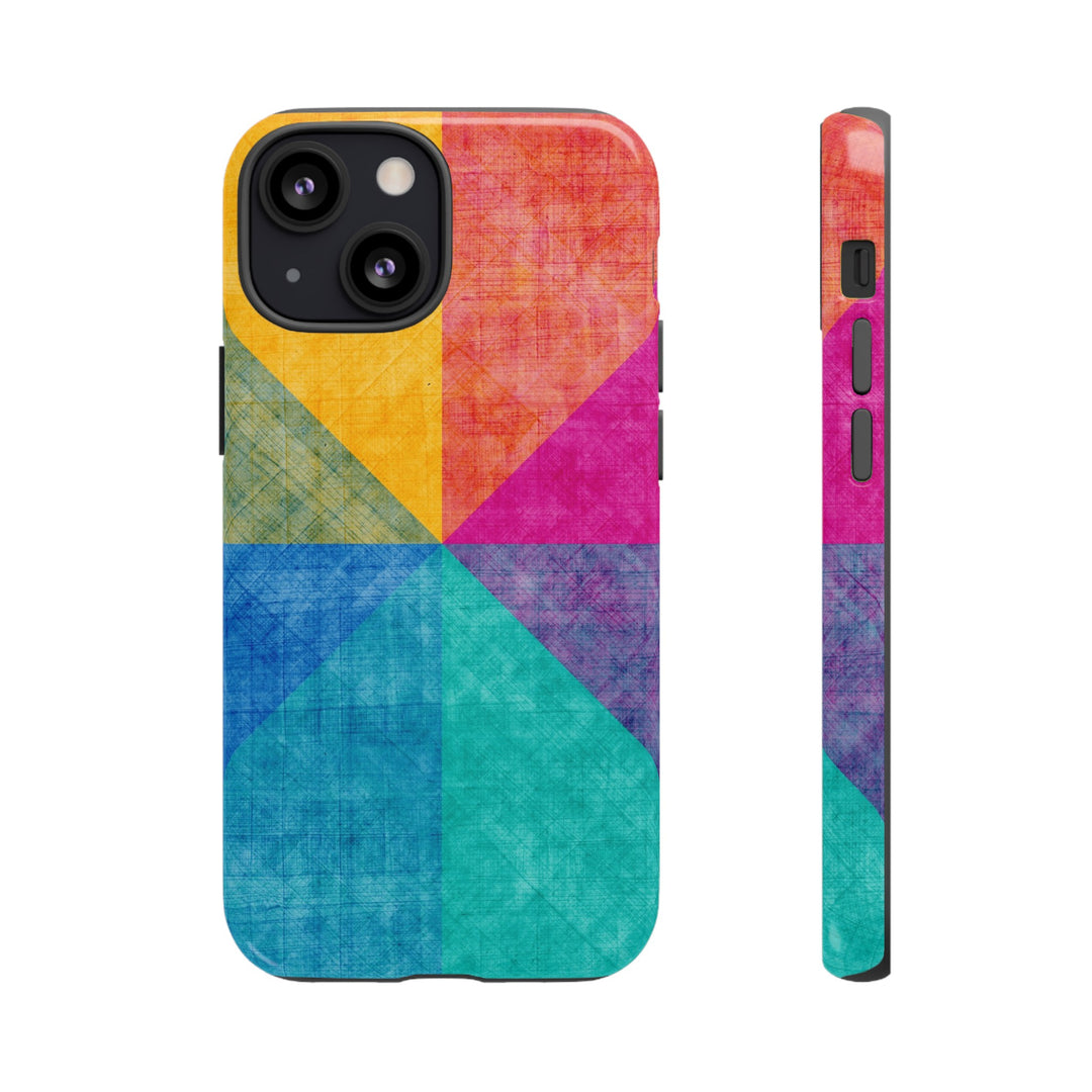 Impact Resistant, Colored Shapes, Cute Phone Cases for Samsung S24, S23, S22, S21, IPhone 15 pro Iphone 14 pro Iphone 13 IPhone 12 Iphone 11 - Studio40ParkLane