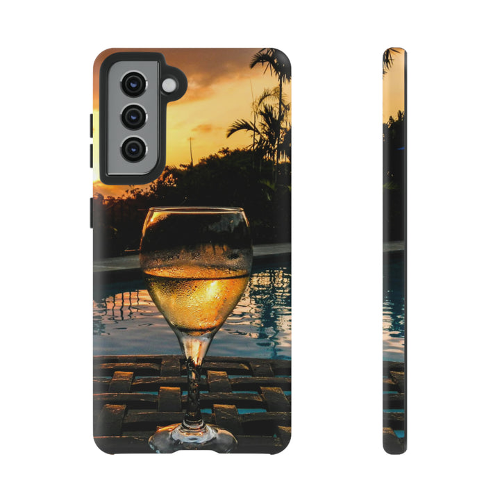 Samsung Galaxy Phone Case | Galaxy S23, S22, S21, S20 | Luxury Case Double Layered | Impact Resistant | Fashionable - Wine Glass 1 - Studio40ParkLane