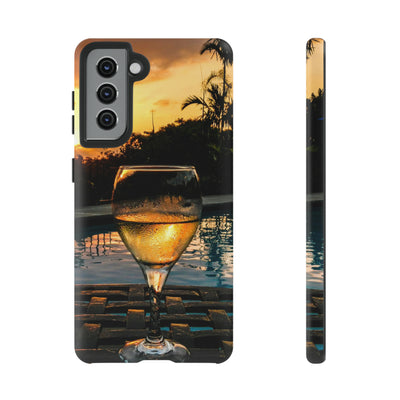 Samsung Galaxy Phone Case | Galaxy S23, S22, S21, S20 | Luxury Case Double Layered | Impact Resistant | Fashionable - Wine Glass 1