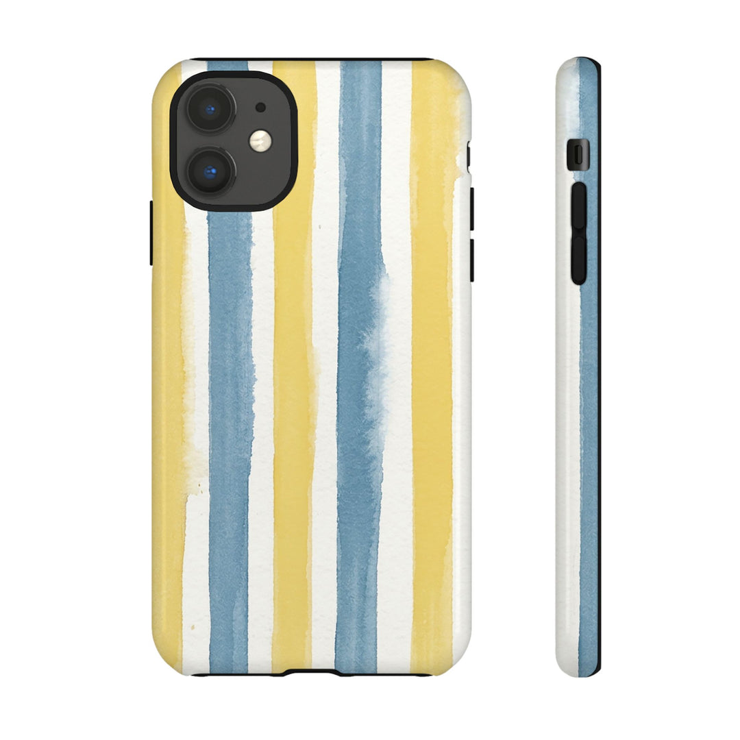 Tough Cute Yellow Stripes Phone Case, for IPhone 17 Pro Max | Iphone 17 Air, Iphone 16, IPhone 15, 14 13 12, Samsung Galaxy S26, S25, S24, S23 - Studio40ParkLane