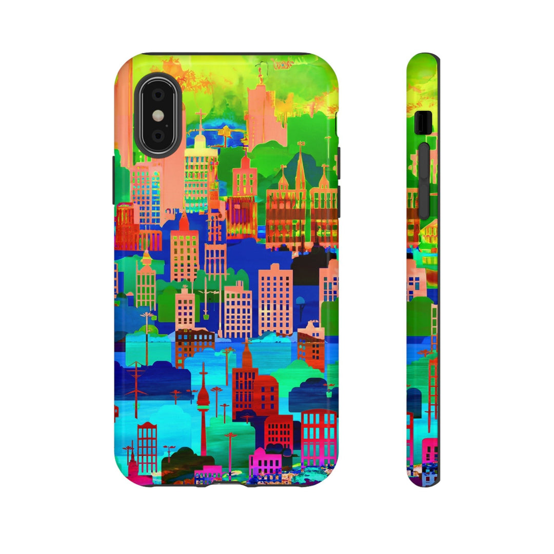 Cute Samsung Case | Cool Iphone Case | Summer City Skyline, Samsung S24, S23, S22, S21, IPhone 15 Case | Iphone 14 Case, Iphone 13 Case - Studio40ParkLane
