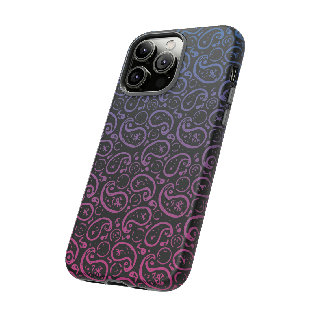 Cute IPhone Case | iPhone 15 Case | iPhone 15 Pro Max Case, Iphone 14 Case, Iphone 14 Pro Max Case IPhone Case for Art Lovers, Paisley Blue Pink - Studio40ParkLane
