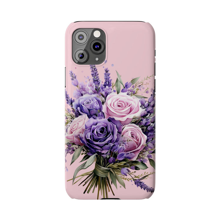 Slim Lavender Bouquet Flowers Cute Phone Cases for Iphone 16 Pro Max | iPhone 15 Case | iPhone 15 Pro Max Case, Iphone 14, Iphone 14 Pro Max, Iphone 13 12 11 8 7 - Studio40ParkLane