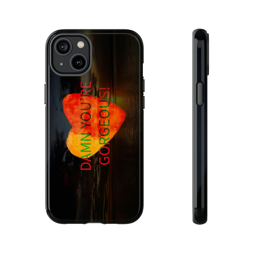 Cute IPhone Case | iPhone 15 Case | iPhone 15 Pro Max Case, Iphone 14 Case, Iphone 14 Pro Max Case IPhone Case for Art Lovers, Heart Sunset - Studio40ParkLane
