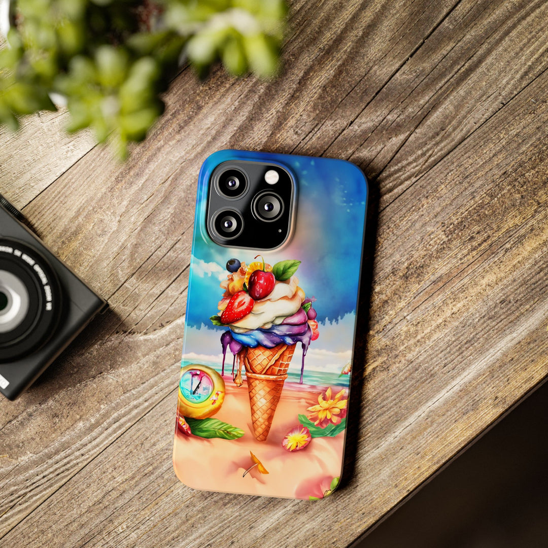 Slim Summer Ice Cream Cone Slim Cute Phone Cases for Iphone | iPhone 15 Case | iPhone 15 Pro Max Case, Iphone 14, Iphone 14 Pro Max, Iphone 13 - Studio40ParkLane