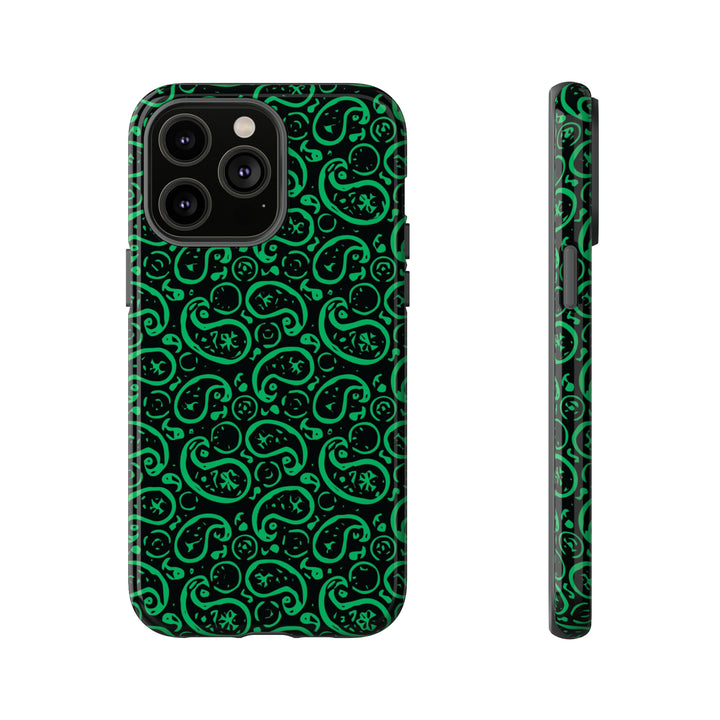 Cute IPhone Case | iPhone 15 Case | iPhone 15 Pro Max Case, Iphone 14 Case, Iphone 14 Pro Max Case IPhone Case for Art Lovers, Paisley Green - Studio40ParkLane