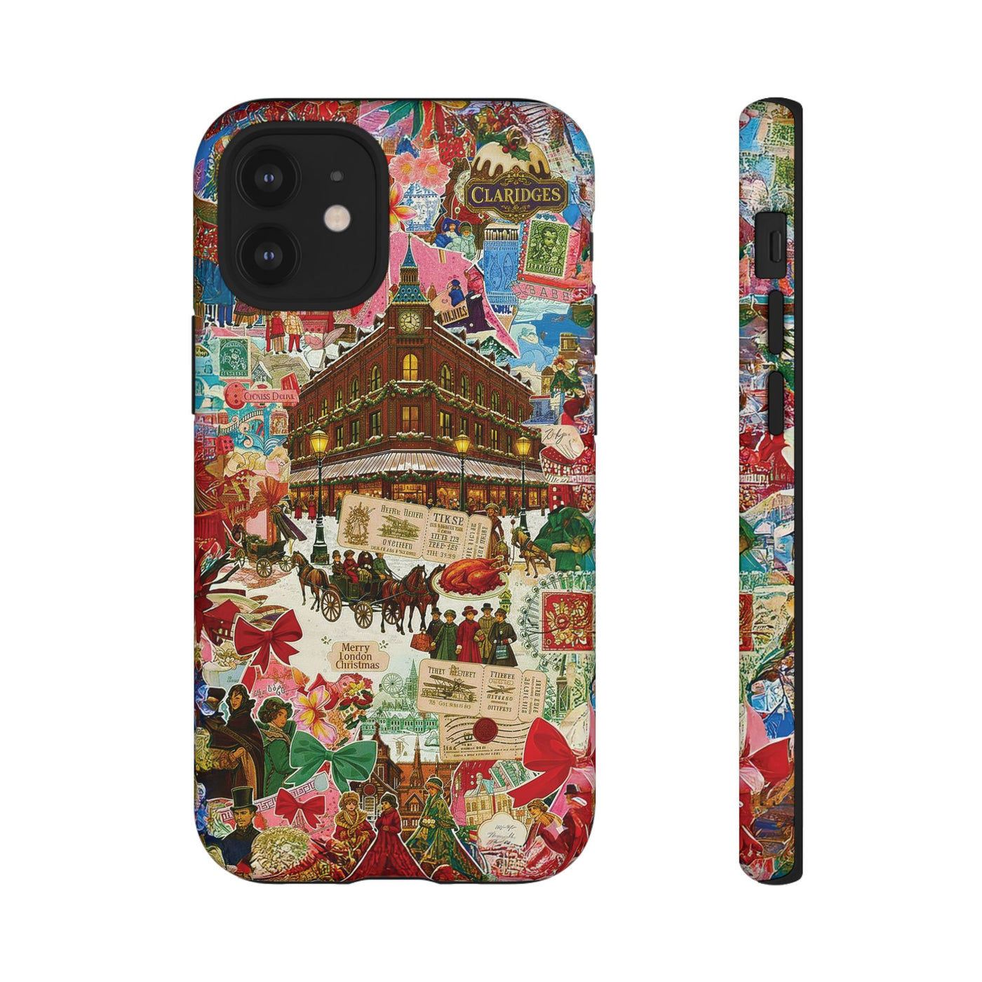 Aesthetic Tough London Coquette Collage Premium Phone Case - For iPhone 17 Pro Max iPhone 16 Pro iPhone 15 Iphone 14 Plus 13 Pro 12 11 10 XR - Studio40ParkLane